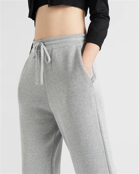 Silver Cashmere and lurex joggers 